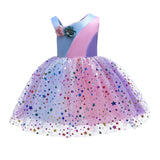Kid Baby Girl Rainbow Gauze Princess Dresses