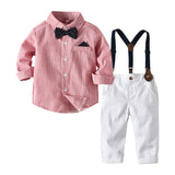 Striped Long-sleeved Baby Boy Set 2 Pcs suits