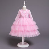 Kid Baby Girl Princess Lace Cake Pompous Birthday Dresses