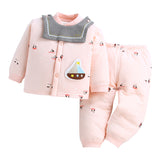 Baby Boy Thermal Combination Cotton Autumn Winter Padded 2 Pcs Sets