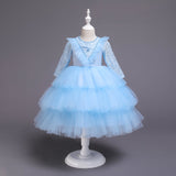 Kid Baby Girl Princess Lace Cake Pompous Birthday Dresses