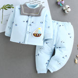 Baby Boy Thermal Combination Cotton Autumn Winter Padded 2 Pcs Sets