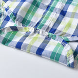 Baby Boy Suit Plaid Suit Gentleman Bow Tie Short Sleeve 2 Pcs Sets