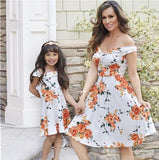Family Matching Mother-daughter Digital Print Sleeveless Dress