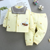 Baby Boy Thermal Combination Cotton Autumn Winter Padded 2 Pcs Sets