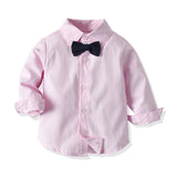 Pink Long-sleeved Baby Boy 3 Pcs Set suits
