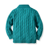 Kid Boy Open Door Wool Ins Wind Twist Cardigan Sweater