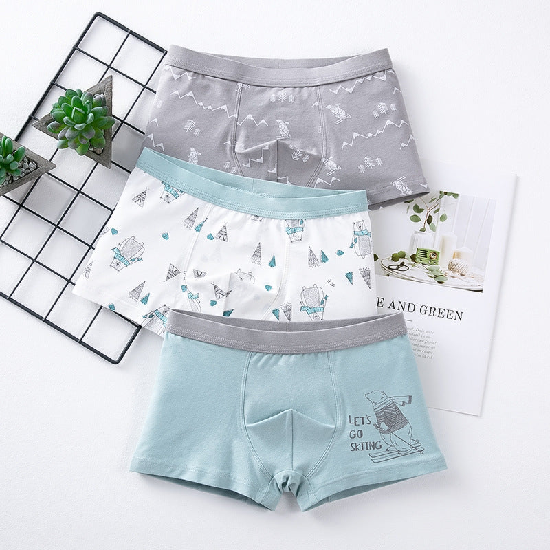 Kid Baby Boy Underwear Cotton Briefs Print 3 Packs