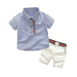 Kid Baby Boy School Uniform Summer College British 2 Pcs Sets