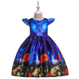 2-12T Kid Baby Girl Pumpkin Lantern Print Halloween Dress