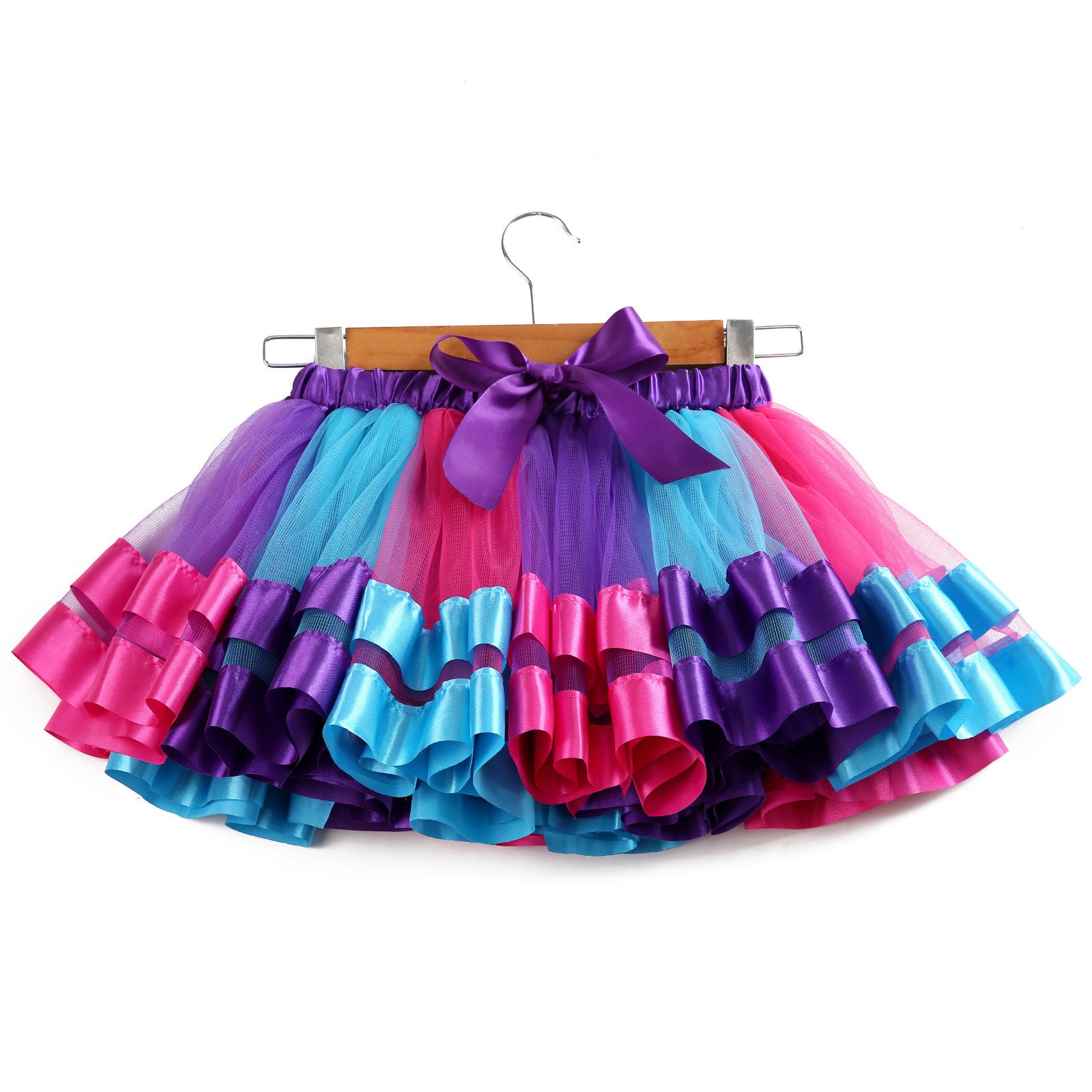 Kid Baby Girl Colorful Princess Lining Mesh Rainbow Skirts