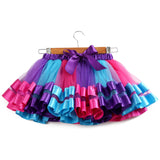 Kid Baby Girl Colorful Princess Lining Mesh Rainbow Skirts