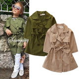 Kid Baby Girl Single Breasted Trench Autumn Style British Coats