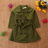 Kid Baby Girl Single Breasted Trench Autumn Style British Coats