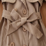 Kid Baby Girl Single Breasted Trench Autumn Style British Coats