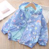 Baby Kid Girl Jacket Trendy Spring Summer Graffiti Coat