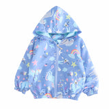 Baby Kid Girl Jacket Trendy Spring Summer Graffiti Coat