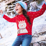 Kid Baby Girl Cartoon Polka Dot Autumn Winter Thicken Sweater