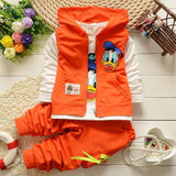 Kid Baby Boys Girls Set Cartoon Donald Duck 3 Pcs Set