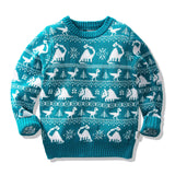 Kid Boby Fancy Dinosaur Double-layer Jacquard Fashion Sweater