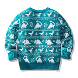 Kid Boby Fancy Dinosaur Double-layer Jacquard Fashion Sweater