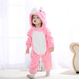 Baby Clothes Fall Style Animal Jumpsuit Flannel Crawl Pajamas For 0-5 years