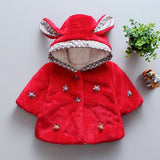 Kid Baby Girl Capes Autumn Winter Woolen Shawl Velve Coats