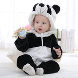 Baby Clothes Fall Style Animal Jumpsuit Flannel Crawl Pajamas For 0-5 years
