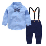 Autumn Gentleman Overalls Baby Boy Set Formal 2 Pcs Suits
