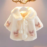 Kid Baby Girls Spring Autumn Imitation Fur Cape Coats Jackets