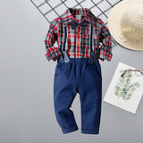 Cotton Long-sleeved Baby Boy 2 Pcs Christmas Set Formal Wear