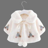 Kid Baby Girls Spring Autumn Imitation Fur Cape Coats Jackets