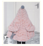 Kid Girl Imitation Fur Coat Warm Wool Thickened Winter Coats