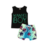 Baby Boy Summer Infant Casual Letter Shorts Summer Suit 2 Pcs Sets