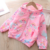 Baby Kid Girl Jacket Trendy Spring Summer Graffiti Coat