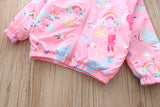 Baby Kid Girl Jacket Trendy Spring Summer Graffiti Coat