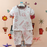 Kid Baby Girl Thermal Set Plush Padded Home Wear Pajamas