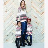 Family Matching Print Hooded Christmas Sweatshirt