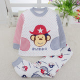 Kid Baby Girl Thermal Set Plush Padded Home Wear Pajamas