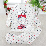 Kid Baby Girl Thermal Set Plush Padded Home Wear Pajamas