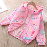 Baby Kid Girl Jacket Trendy Spring Summer Graffiti Coat