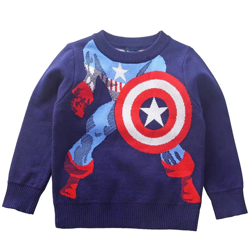 Kid Baby Boys Pullover Cartoon Sweater