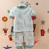 Kid Baby Girl Thermal Set Plush Padded Home Wear Pajamas