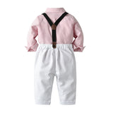 Striped Long Sleeved 2 Pcs Baby Boy Set Formal Suits