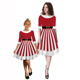 Family Matching Starry Sky Digital Print Parent-child Mid-sleeve Dress