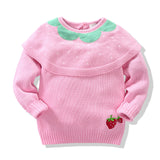 Kid Baby Girl  Strawberry Shawl Ins Sweater