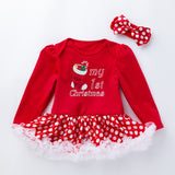 Baby Girl Christmas Long-sleeved Dress 0-2 Years