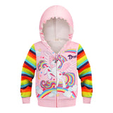 Kid Girl Top Spring Autumn Cartoon Unicorn Coats