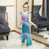 Kid Baby Girl Snow White Mermaid Princess Dress