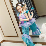 Kid Baby Girl Snow White Mermaid Princess Dress